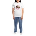 thumbnail image 4 of CafePress - A Very Merry Unbirthday To You Women's Light Pajam - Women's Short Sleeve Print T-Shirt and Pants Light Cotton Pajama Set, 4 of 7