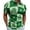 Green, variant on Mens Polo Shirts St. Patrick's Day Shamrock Print Lapel Zipper Short Sleeve Casual Festive Top Golf Shirts White L