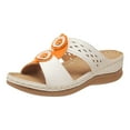 thumbnail image 6 of Dakaela Women Orthotic Slides Comfortable Walking Sandals Arch Support Bohemian Summer Shoes Orange 6, 6 of 7