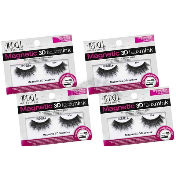 Ardell False Eyelashes - Magnetic - 3D Fauxmink - 854 ( Pack of 4 )