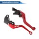 thumbnail image 5 of Palancas de freno y embrague cortas Unique Bargains para Suzuki GSXR600 1997-2003, palanca de freno ajustable en 6 posiciones, aleación de aluminio, rojo sólido, 1 par, 5 of 7