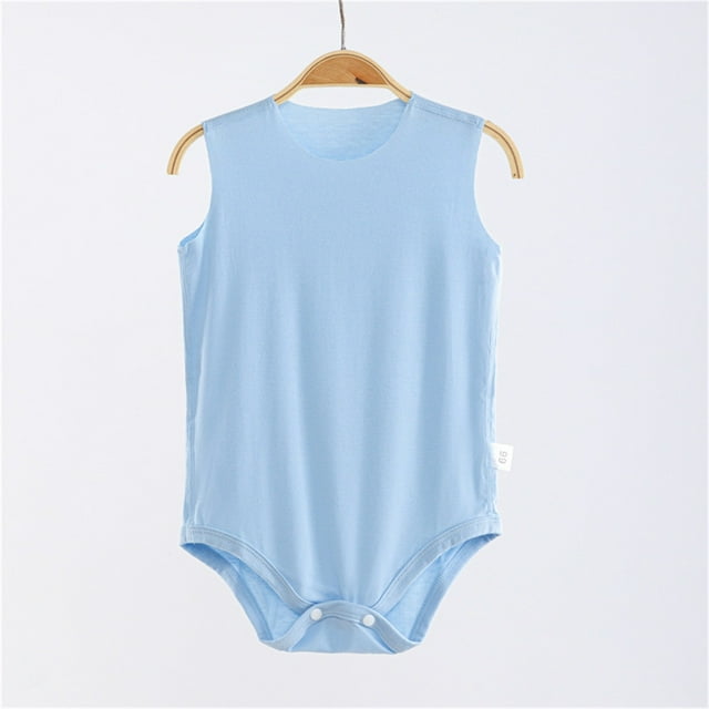 Amzcrzy Children Polyester Top Summer Baby Sleeveless Bag Fart Clothes Boy's and Girl's Baby Clothes Jumpsuit Seamless Pajamas Baby Girl Clothes Baby Girl Newborn Essentials Newborn Girl Clothes