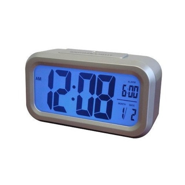 Westclox 70045 Smart Backlight Alarm Clock, Silver Walmart Canada