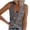 Gray, variant on DeHolifer Summer Tank Tops for Women V-Neck Ribbed Sleeveless Shirts Retro Print Button Up Blouse Casual T-Shirt Purple M