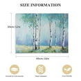 thumbnail image 2 of COMIO White Birch Forest Wall Art Decor Canvas Picture Print Blue Green Tree Blue Maple Leaf Plant Living Room Bedroom Bathroom Office Modern Artwork Home Kitchen Decoration, 2 of 5