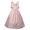 Pink, variant on Womens Retro High Waist Long Dress - Lace Panel Trumpet Sleeve Vintage Column Gown for Formal Evening Party