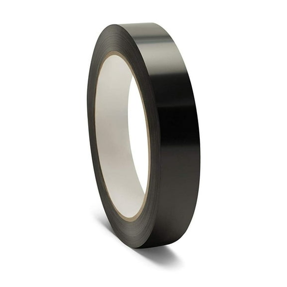 SSBM 3/8" x 60 Yds Black Strapping Tape, 2.8 Mil Tape for Secure Packaging, 13,824 Rolls