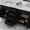 thumbnail image 5 of Alya Bath Norwalk 72" Wood Double Vanity with Carrera Marble Top in Espresso, 5 of 6