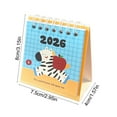 thumbnail image 3 of chaungfeng 2026 Cartoons Horse Illustration Mini Desk Calendar, Cute Calendar Ornament, Study Planner Desk Calendar for Holiday Decorations (D), 3 of 6