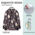 thumbnail image 5 of Pioneer Flower Floral Print Pattern Backpack for School, Cute School Bag with Adjustable Shoulder Straps and Padded Back, 15.3"x11"x7.1", 5 of 5