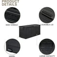 thumbnail image 5 of VINGLI Upgraded 75 Gallon Outdoor Storage Box, Lockable Plastic Storage Containers with Lid, Patio Deck Box Furniture for Garden, Pool, Balcony, Yard (Full Black), 5 of 7