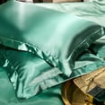 thumbnail image 1 of Nvzi 1 funda de almohada de seda de doble cara. Suave y agradable al tacto, esta funda de almohada proporciona un abrazo lujoso a la piel. 48 x 74 cm (verde matcha)., 1 of 5