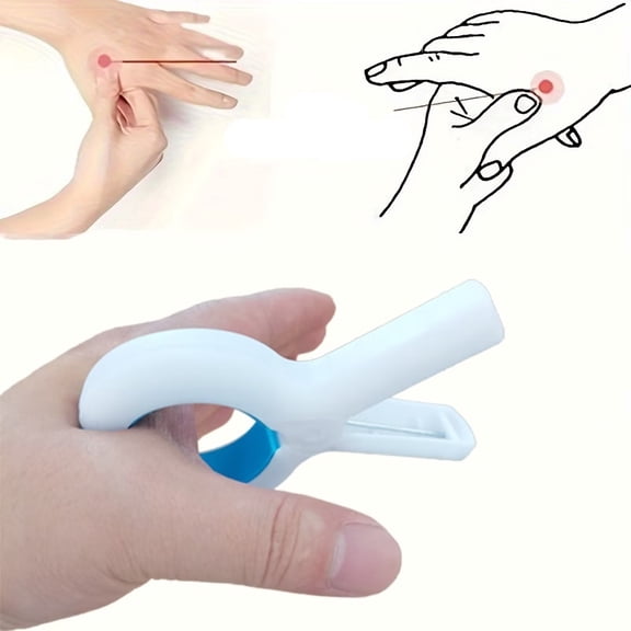 Acupressure Clip for Migraine Relief - Portable Thumb Massage Tool for Headaches and Tension Relief