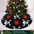 thumbnail image 6 of FMSHPON White SkullsRed Hearts Xmas Christmas Tree Skirt Stand Mat for Holiday Party Decoration Indoor Outdoor 36 inches, 6 of 6