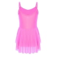 thumbnail image 3 of TiaoBug Kids Girls Gymnastics Leotard with Tutu Skirt Ballerina Dress Ballet Dance Practice Outfits Hot Pink 10, 3 of 6