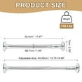 thumbnail image 2 of Unique Bargains 16-20 Inch Silver Telescopic Curtain Rods, Adjustable Stainless Steel Shower Curtain Rod for Bathroom Bedroom, 2 of 5