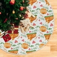 thumbnail image 5 of GZHJMY Thanksgiving Tree Skirt Turkey Pumpkin Xmas Tree Skirt Floor Door Round Mat Decorations for Holiday Party Home Christmas Day Ornaments, 35.4", 5 of 6
