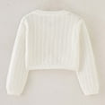 thumbnail image 4 of tarylea Baby Toddler Clothes for Girls Crew Neck Solid Color Cardigan Long Sleeve Loose Crop Tops Casual Trendy Dressy Blouse Fall Breathable Dailywear Infant Tops for 12 Months-14 Years, 4 of 4