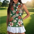 thumbnail image 4 of Uorisanigo Tropical Flowers Golf Womens Quick Dry Athletic Shirts Relaxed Breathable Hiking Running Workout Tops with 1/4 Zipper for Tennis Hiking & Outdoor Sports, 4 of 7