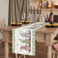 thumbnail image 2 of Table Runners 72 Inches Long Dress Scarves, Easter Farmhouse Kitchen Table Runner, Coffee Tablerunners, Funny Bunny Ear Gnomes Colorful Eggs Flowers Plaid 16x72 Inch, 2 of 9