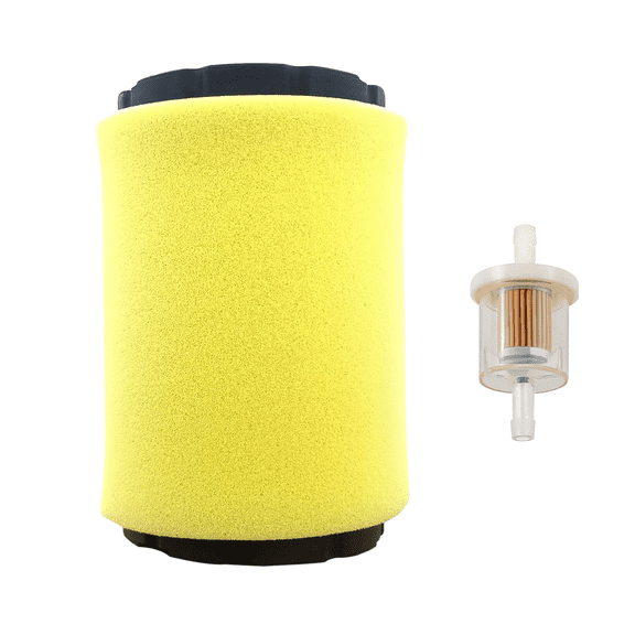 793569 Air filter for Briggs & Stratton 793685 John Deere GY21055 MIU11511 MIU11513 fit LA125 D110 D120 E110 Craftsman YT3000 Husqvarna YTH24V48 Mower Tractor, with Pre Filter Foam & Fuel Filter Kit