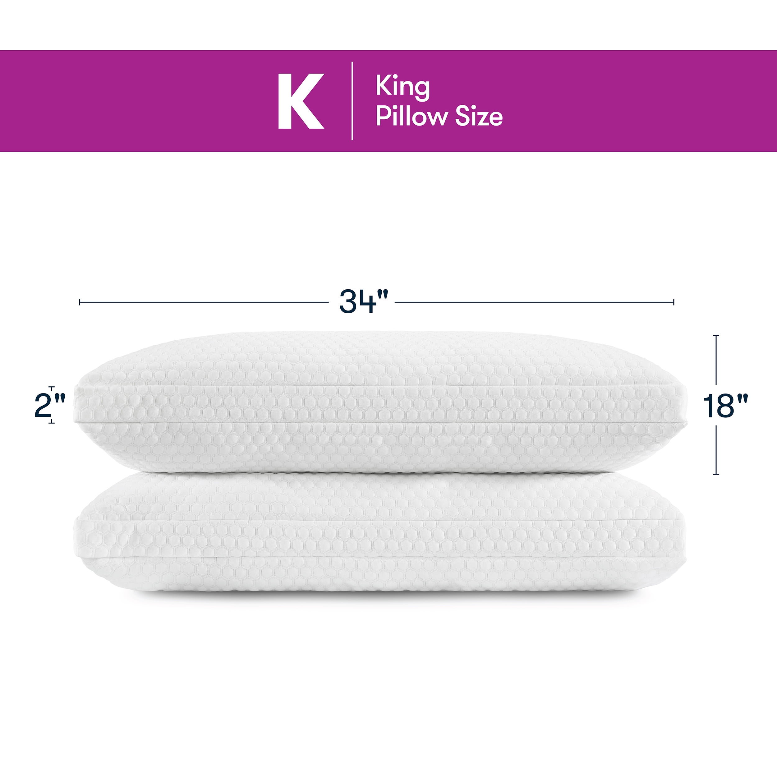 Sertapedic Sleep Chill King Bed Pillow, Hypoallergenic Fill