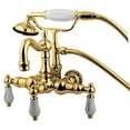 thumbnail image 2 of Wall-Mount Clawfoot Tub Faucet, Polished Brass, Tub Wall Mount CC1009T2, 2 of 3