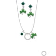 thumbnail image 2 of Delight Jewelry Silvertone Jeremiah 29:11 Eternity Ring Green Shamrock Necklace and Clover Earrings Jewelry Set, 2 of 5
