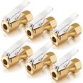 thumbnail image 1 of 6 Pieces Brass Air Chuck Open Flow Straight Tire Chuck with Clip for Tire Inflator Gauge Compressor Accessories, 1 of 7