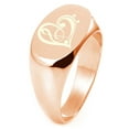 thumbnail image 1 of Sterling Silver Treble Bass Clef Heart Engraved Oval Flat Top Polished Ring, 1 of 1