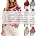 thumbnail image 3 of Maplenight Striped T Shirts for Women Crew Neck Half Sleeve Tee Shirts Relaxed Fit Casual Weekend Walk Lightweight Basic Tops, 3 of 5