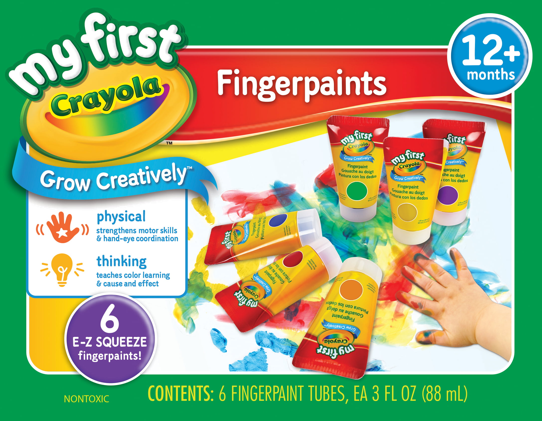 Crayola Washable Finger Paints, 6 Count - Mama's Chunkie Munkie