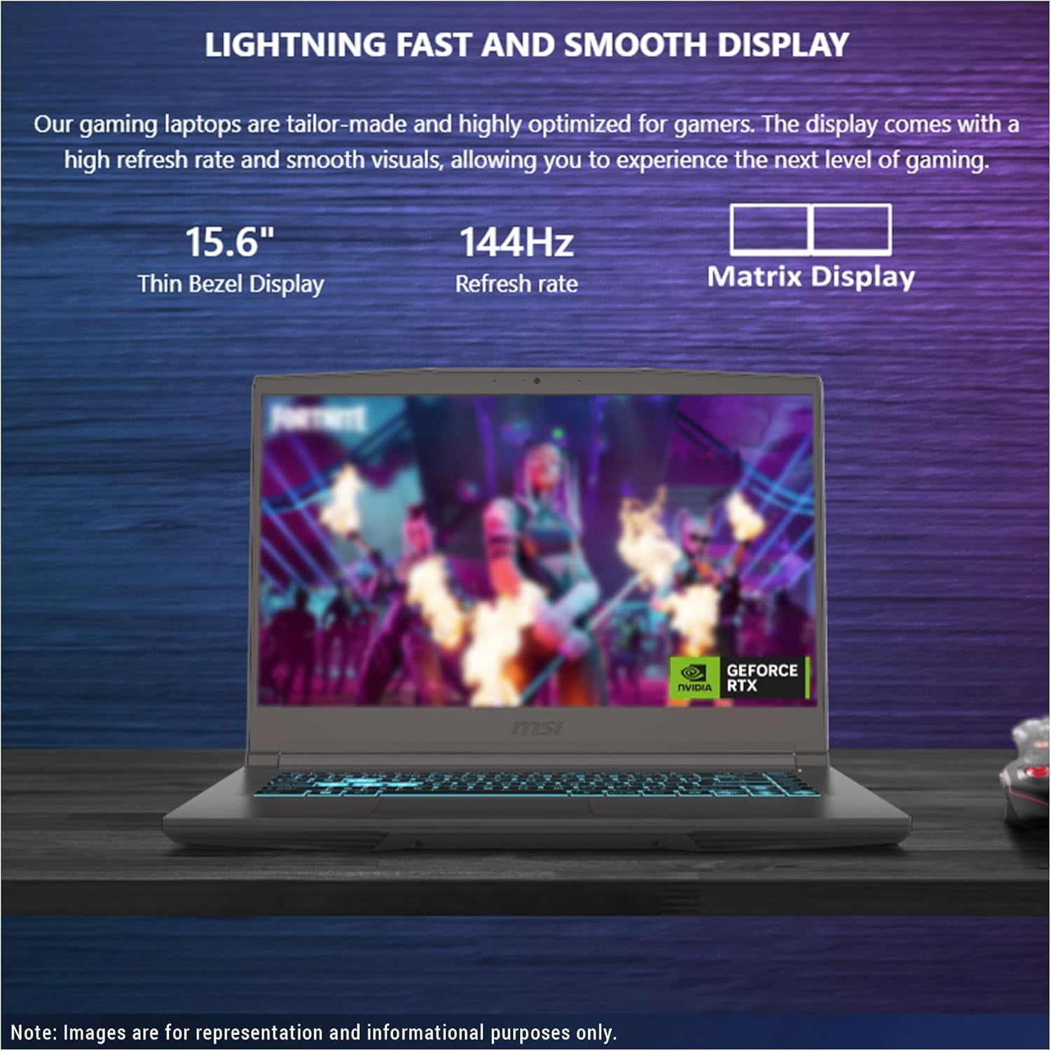 MSI Thin 15 Gaming Laptop, Intel Core i7-13620H, 32 GB DDR4 RAM, 1 