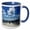 Blue/White, variant on 3drose, Image of on Sanibel Causeway with Huge White Billowy Clouds, 11oz Two-tone Red Mug