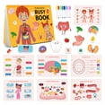 thumbnail image 1 of Libro interactivo del cuerpo humano, material didáctico, habilidades motoras finas, actividades de aprendizaje de biología para niños de 2, 3, 4, 5 y Baoblaze libro de actividades, 1 of 5