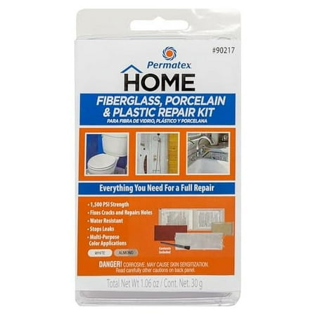 Devcon 002-90217 Fiberglass, Porcelain and Plastic Repair Kit - White/Almond