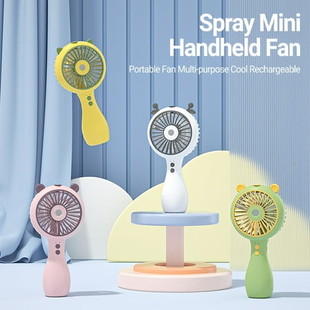 

Xinwanna Portable Fan Multi-purpose Cool Rechargeable Cute Cartoon Water Spray Mini Handheld Fan for Outdoor (White)