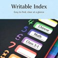 thumbnail image 4 of 24 Pockets A4 Letter Size Expanding File Folder, Rainbow Color Tab Document Organizer, Waterproof Portable PP Plastic Accordion Filing Folder for School Office Paper Classification, 4 of 4