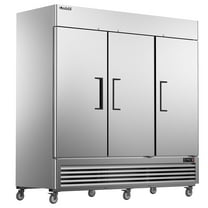 Coolski 82 Inch Commercial Freezer 3 Doors, Reach-In Upright Freezer for Restaurants Bars Bakeries Stores Garages, -13 to -5℉ Temp Control 72 Cu.Ft Auto Defrost Fan Cooling, ETL NSF Approved