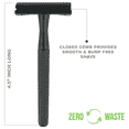 thumbnail image 6 of Long Handle Double Edge Safety Razor For Men Women Wet Shave + 5 Shaving Blades, 6 of 6