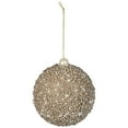 thumbnail image 4 of Northlight Glittered Beads Christmas Ball Ornament - 4" - Gold, 4 of 7