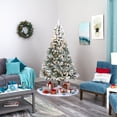thumbnail image 6 of Nearly Natural 7ft. Flocked Rock Springs Spruce Artificial Christmas Tree with 350 Clear LED Lights and 800 Bendable Branches, 6 of 7