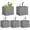 Grey, variant on Non Woven Environmental Shopping Bag Handbag 5Pcs/Set Reusable Grocery BagTrunk Organizer Utility Water-Resistant Shopper Bag