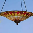 thumbnail image 4 of Evergreen Garden Tiffany Inspired Hanging Glass Bird Bath Bowl, Red & Yellow, 4 of 4