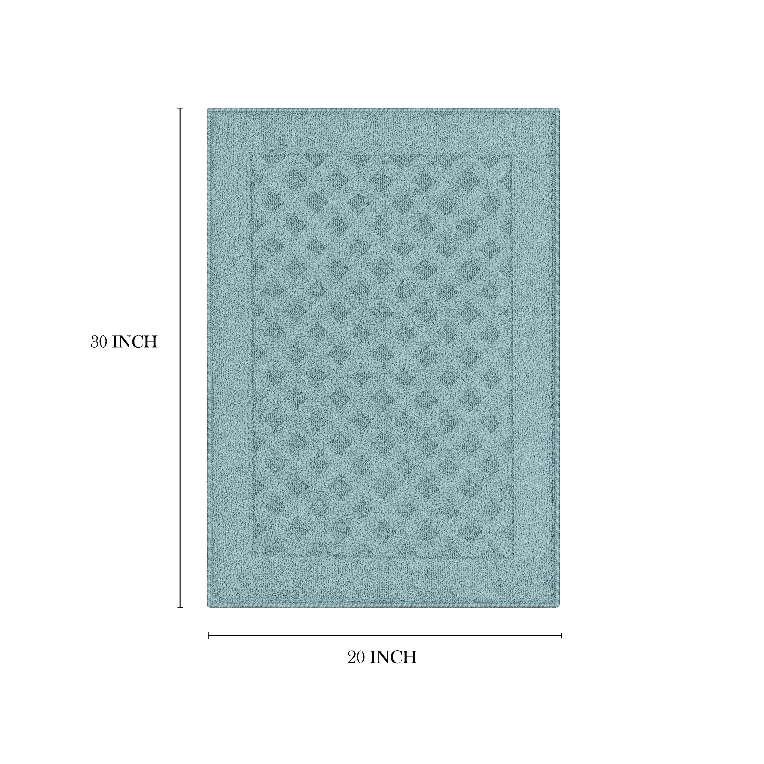 (2 pack) Mainstays Dylan Solid Diamond Olefin Blue Indoor Accent Rug, 1'8"x2'6"