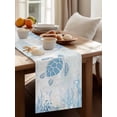 thumbnail image 3 of Sea Turtles Stars Jellyfish Table Runner 13x70in Non-Slip Cotton Linen Table Runners, Retro Marine Life Dresser Scarves TableRunner for Dinner Kitchen Dining Wedding Party, 3 of 9