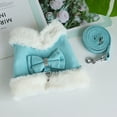 thumbnail image 2 of Cute Bow Fleece Dog Harness and Leash set Pet Puppy Vest Jacket with Warm Collar, 2 of 6