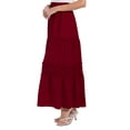 thumbnail image 6 of EFINNY Women's Cutout Polka Dot Long Skirt Dress Elastic Waist Long Length Skirts, 6 of 7