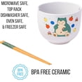 thumbnail image 6 of Pokemon Snorlax Relaxing and Eating Ceramic Ramen Noodle Rice Bowl with Chopsticks, 20 Ounces, 6 of 10