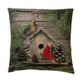 thumbnail image 2 of Donna Sharp Cardinal Pine 2PC Rustic Pillow Set, 2 of 6